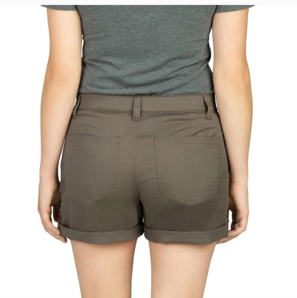 NWT Boston Traders Ladies’ Rolled Hem Bermuda Short Pockets Brown - Picture 7 of 12